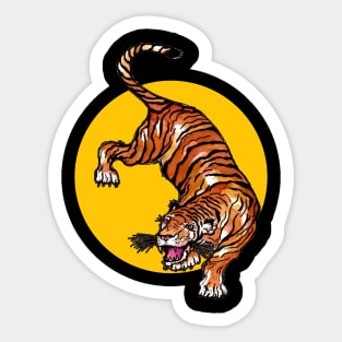 Tiger Sun Sticker